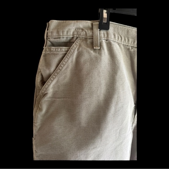 Carhartt Original Fit Carpenter Shorts- Gray/Khaki color. - Picture 6 of 7